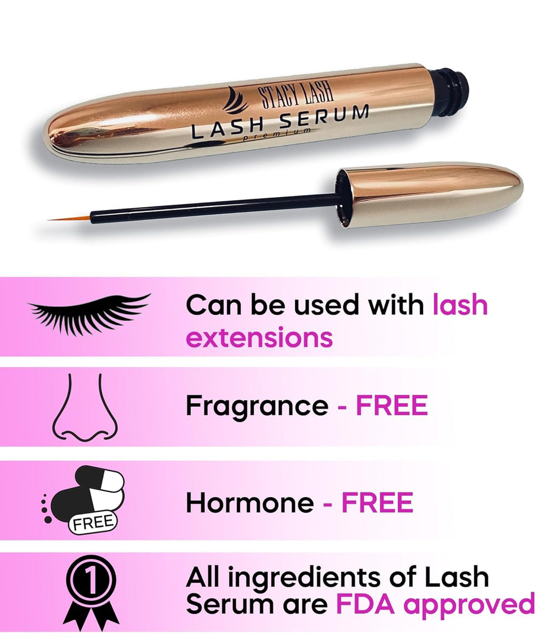 Lash Shampoo 100Ml+ Eyelash Growth Serum Eye Makeup Remover + Lash Serum for Eyelash Growth and Thickness/Lash Cleaning Kit of Lash Cleanser + Brush & Eyelash Serum to Grow Lashes…