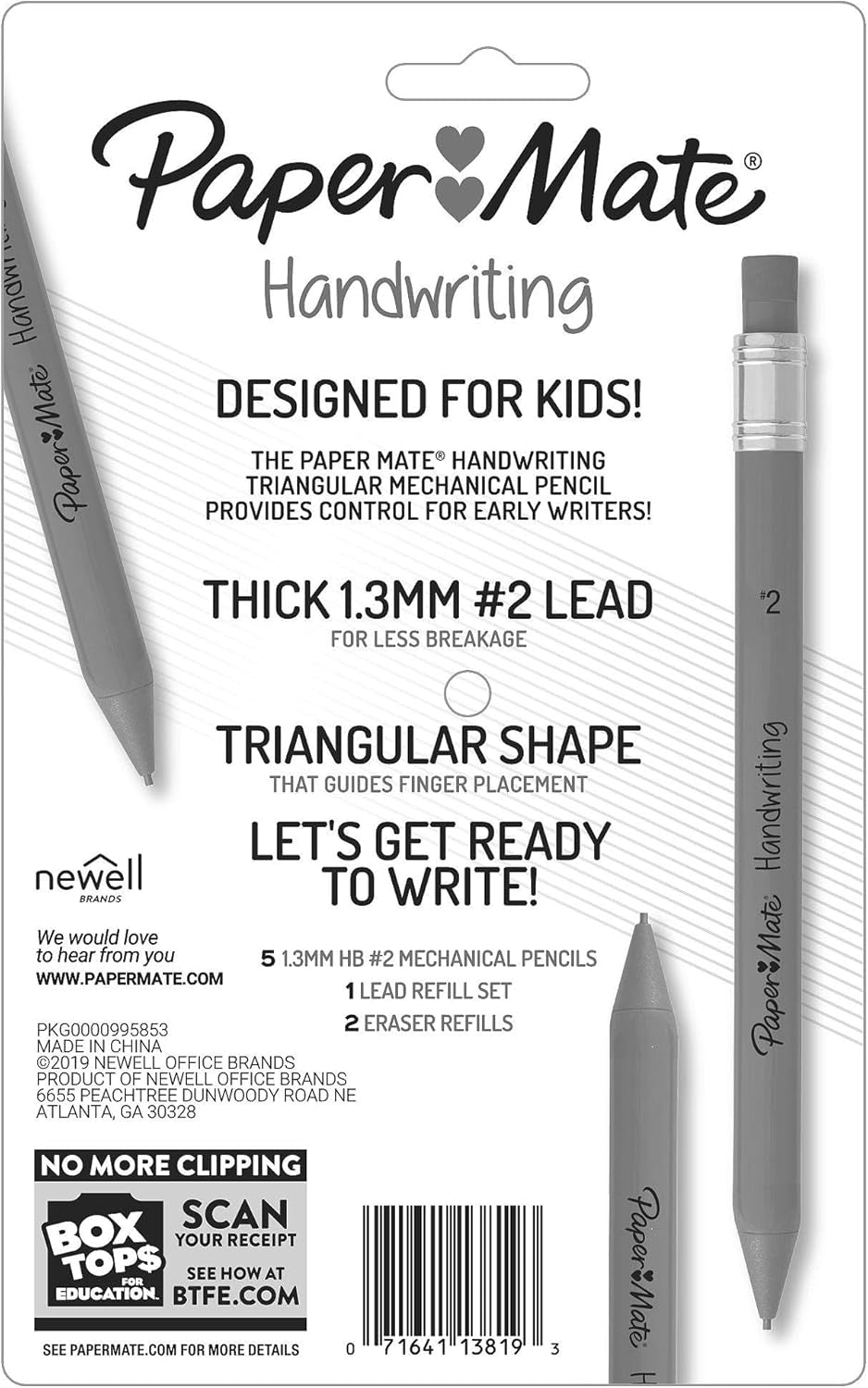 Handwriting Triangular Mechanical Pencil Set with Lead & Eraser Refills, 1.3Mm, School Supplies, Office Supplies, Sketching Pencils, Drafting Pencil, Fun Barrel Colors, 8 Count